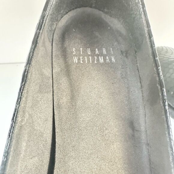 Stuart Weitzman Black Snakeskin Pumps, 7.5 - Picture 11 of 11